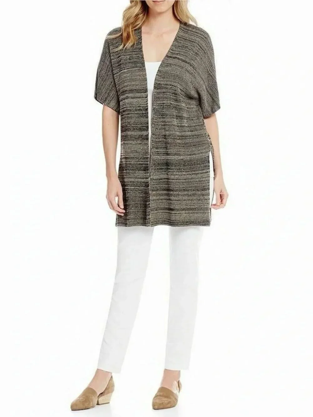 Eileen Fisher Sleek Tencel Knit Kimono Cardigan S
